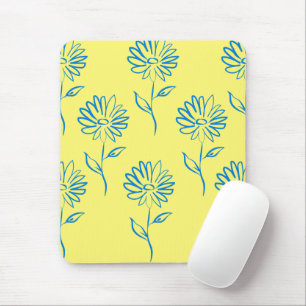 Tapis De Souris Motif de tournesol bleu