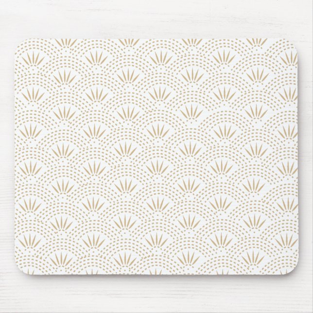 Tapis De Souris Motif de vague de Seigaiha d'art déco (Devant)