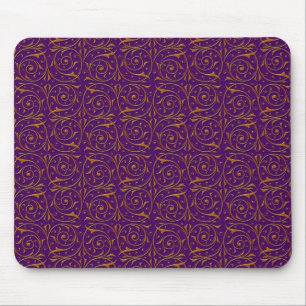 Tapis De Souris Motif de vigne or et violet