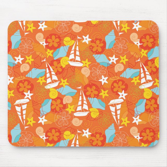 Tapis De Souris Motif de voilier tropical (Devant)
