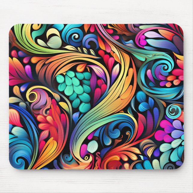 Tapis De Souris Motif décoratif Paisley (Devant)
