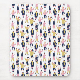 Tapis De Souris Motif des gens des médias sociaux
