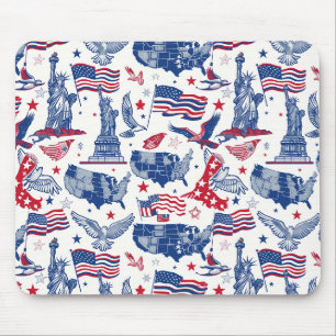 Tapis De Souris Motif des icônes patriotiques - Statue de la Liber