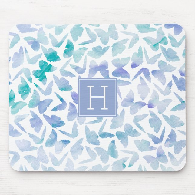 Tapis De Souris Motif des papillons aquarelle (Devant)