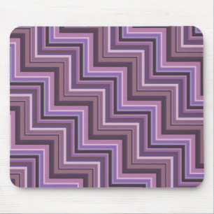 Tapis De Souris Motif d'escaliers à rayures mauve