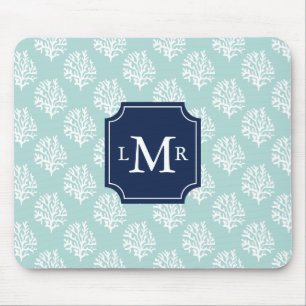 Tapis De Souris Motif d'été de la Monnaie Cute et Monogramme ble