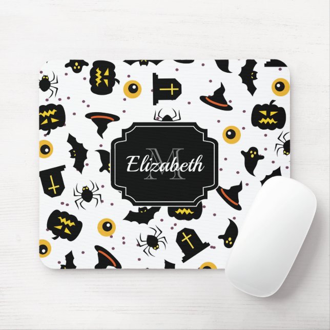 Tapis De Souris Motif d'Halloween (Avec souris)