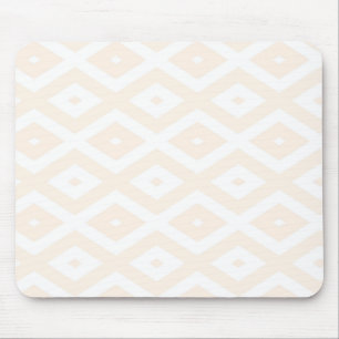 Tapis De Souris Motif diamant beige et blanc