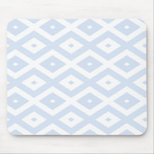 Tapis De Souris Motif diamant bleu pâle et blanc