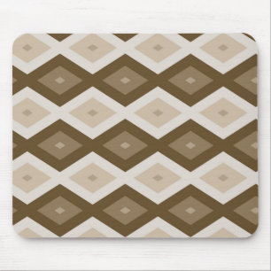 Tapis De Souris Motif diamant nuances de brun