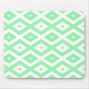 Tapis De Souris Motif diamant vert et blanc