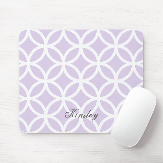 Tapis De Souris Motif Diamant Violet Personnalisé Mousepad (Avec souris)