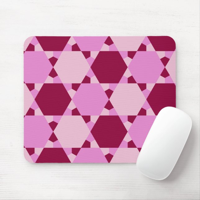 Tapis De Souris Motif d'illusion optique Girly Pink (Avec souris)
