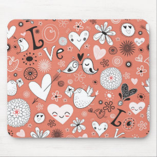 Tapis De Souris Motif d'inséparables