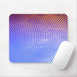 Tapis De Souris Motif d'ondes sonores bleues et orange