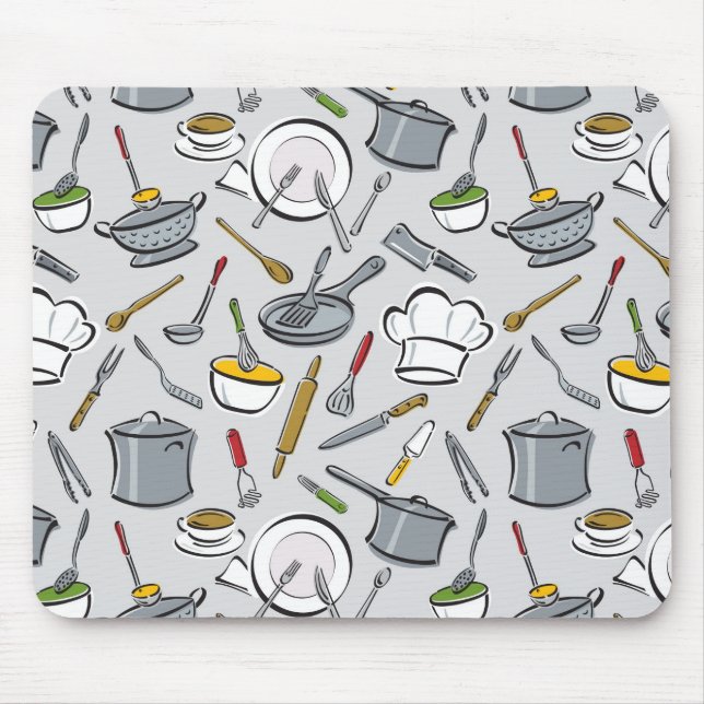 Tapis De Souris Motif d'outils de cuisine (Devant)
