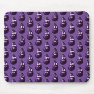 Tapis De Souris Motif drôle pourpre d'aubergine de bande dessiné