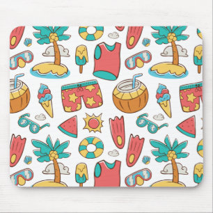 Tapis De Souris motif drôle vacances d'été plage