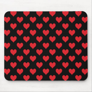 Tapis De Souris Motif du coeur noir et rouge