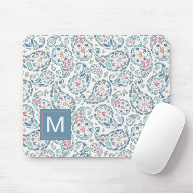 Tapis De Souris Motif du printemps Paisley (Avec souris)