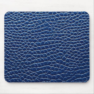 Tapis De Souris Motif en cuir bleu foncé