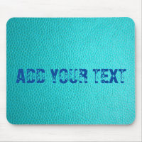 Motif en cuir Turquoise personnalisé Mousepad