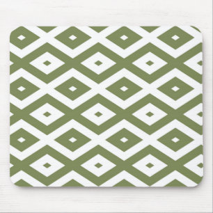 Tapis De Souris Motif en diamant vert et blanc