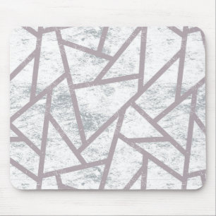 Tapis De Souris Motif en mosaïque gris pâle