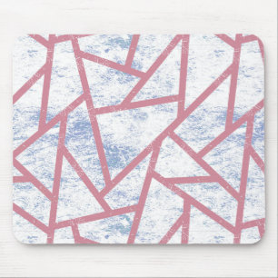 Tapis De Souris Motif en mosaïque rose et bleu