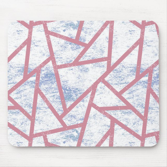 Tapis De Souris Motif en mosaïque rose et bleu (Devant)