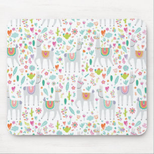 Tapis De Souris Motif en pastel mignon de lama