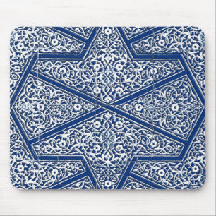 Tapis De Souris Motif en tuiles persanes - bleu cobalt et blanc