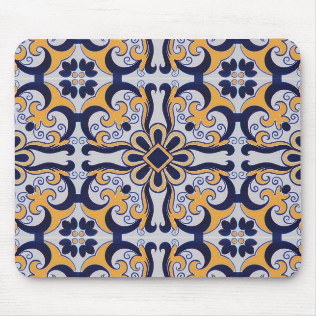 Tapis De Souris Motif en tuiles portugaises (Devant)