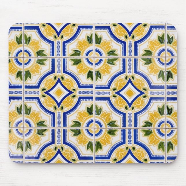 Tapis De Souris motif en tuiles vives, Portugal (Devant)