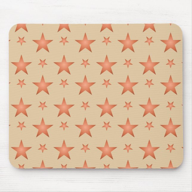 Tapis De Souris Motif étoilé en terre cuite orange (Devant)