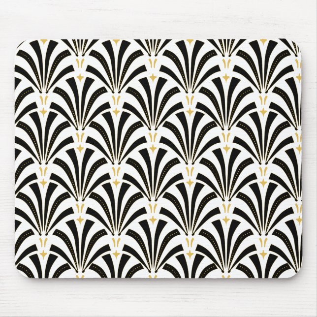 Tapis De Souris Motif fait sur commande de fans d'art déco (Devant)