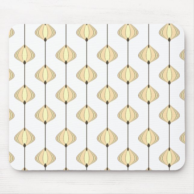 Tapis De Souris motif feuille à sépia (Devant)