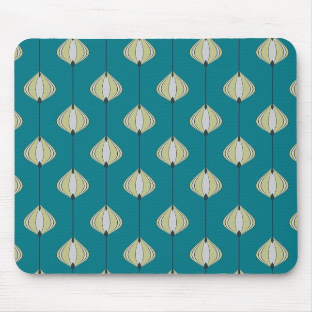 Tapis De Souris motif feuille en bleu (Devant)