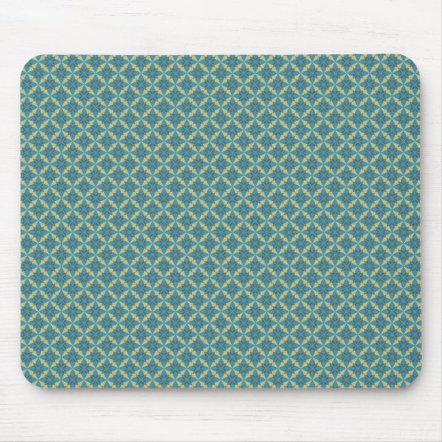 Tapis De Souris Motif feuille simple en bleu (Devant)