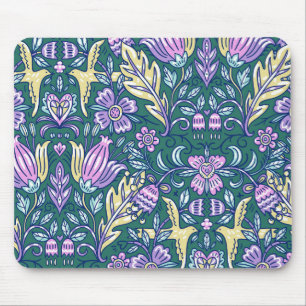 Tapis De Souris Motif Fleurs et Oiseaux de Style Antique