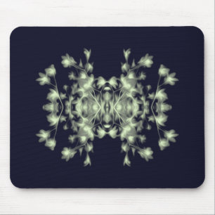 Tapis De Souris Motif floral Abstrait bleu et vert