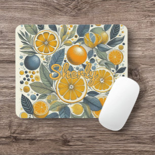 Tapis De Souris Motif floral agrus Vibrant Botanique Été