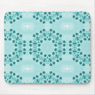 Tapis De Souris Motif floral, bleu sarcelle