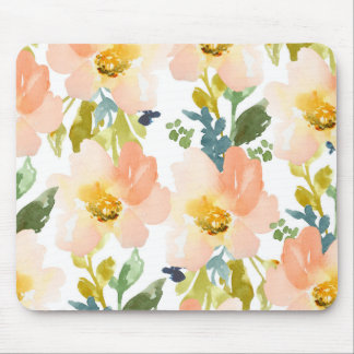 Tapis De Souris Motif floral d'aquarelle mignonne