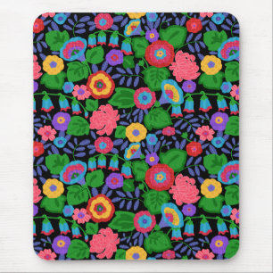 Tapis De Souris Motif floral d'été de fleurs colorées tropicale