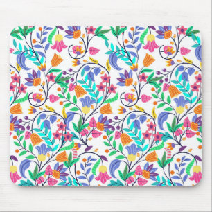 Tapis De Souris Motif floral exotique coloré