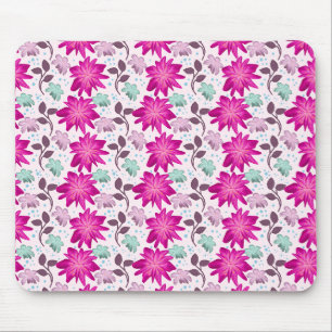 Tapis De Souris Motif floral rose vibrant Fleurs modernes audaci