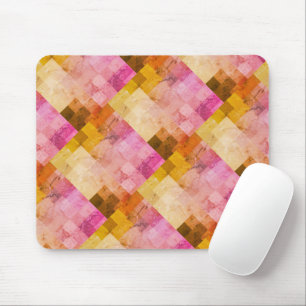 Tapis De Souris Motif géométrique à aquarelle rose