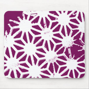 Tapis De Souris Motif géométrique à baies et blanc
