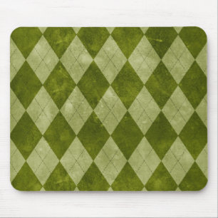 Tapis De Souris Motif géométrique à motifs de losanges vert mou